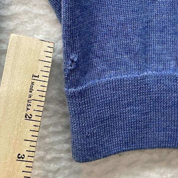 Nordstrom Sweater Mens Extra Large Blue 1/4 Zip Pullover Merino Wool Long Sleeve - Picture 8 of 14